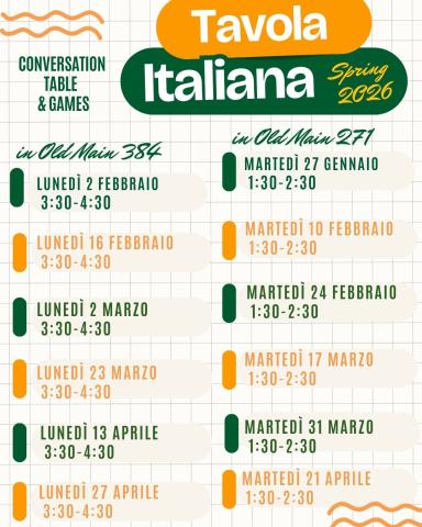 Tavola Italiana Spring 2026